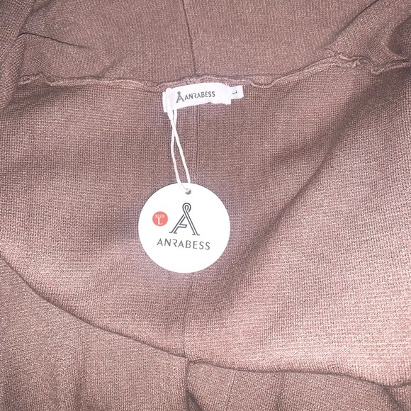 NWT ANRABESS Casual Long Sleeve Draped Open Front Long Knit Duster Coat Large - Picture 7 of 10